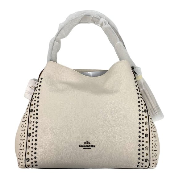 Coach Cream Studded Shoulder Bag | Stylish & Versatile Accessory - Picture 1 of 11